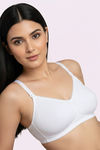 Zivame Double Layered Regular Wired 3/4th Coverage Maternity Bra - Bright White — thumbnail 4